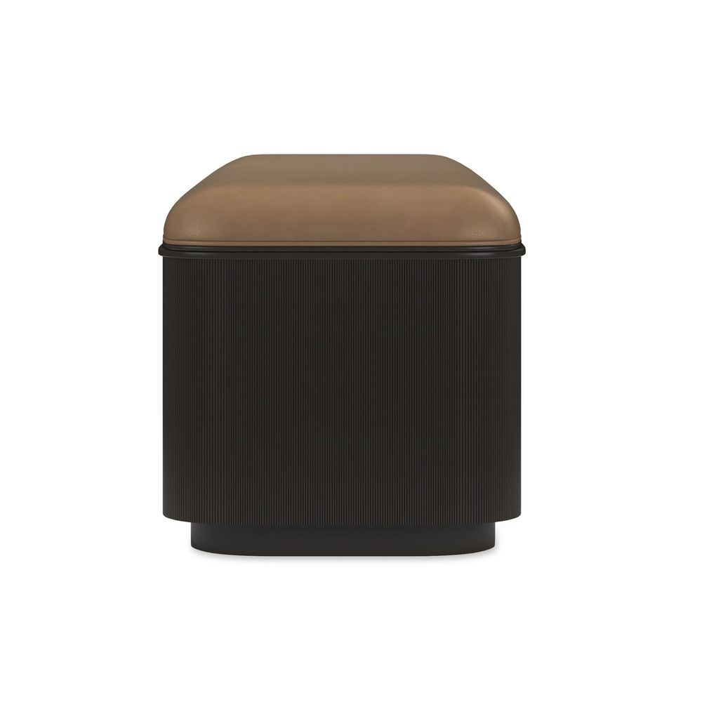 Adoration Fluted Storage Bench with Leather Seat