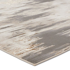 Achilles Abstract Taupe/ Gray Runner Rug (3'3"X12')