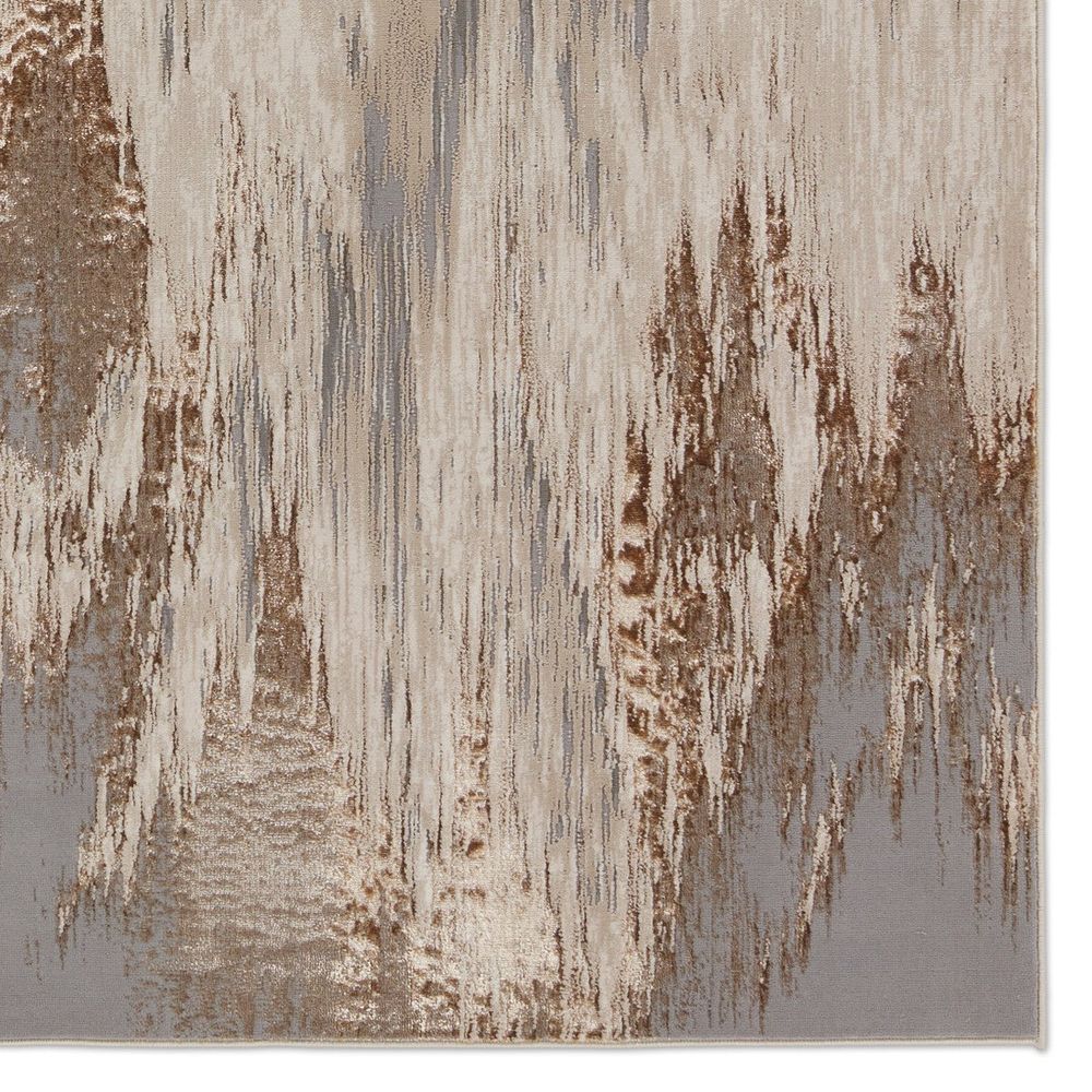 Achilles Abstract Taupe/ Gray Runner Rug (2'2"X8')