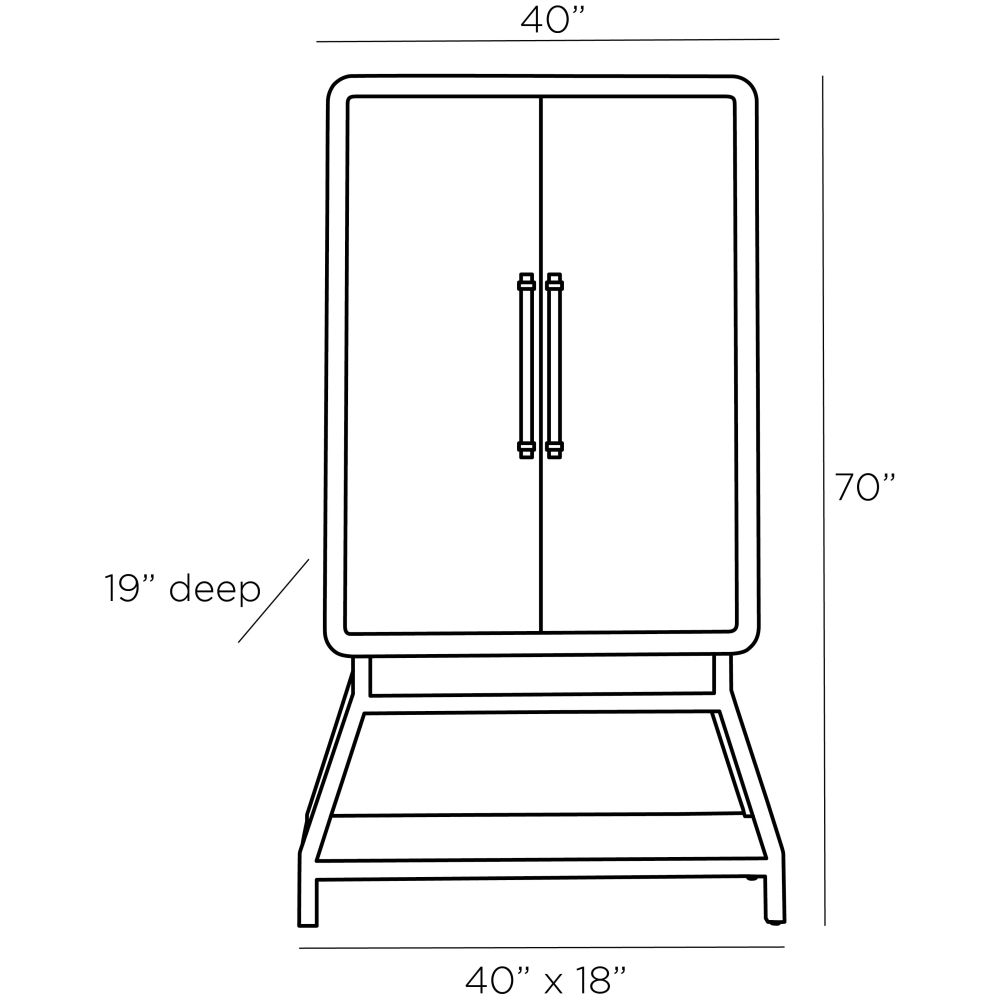 Aether Cocktail Cabinet - Black