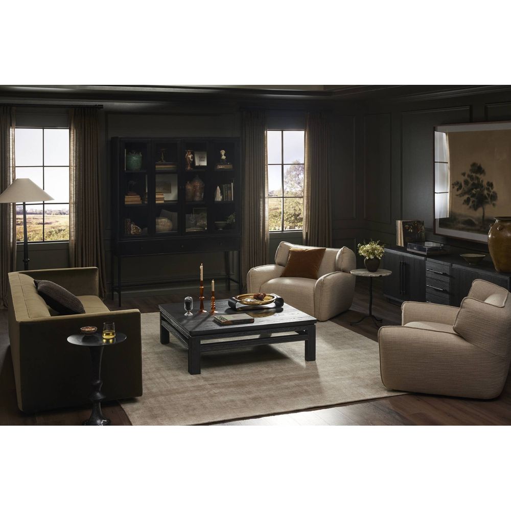 Adolfo Media Console - Modern Black Ash