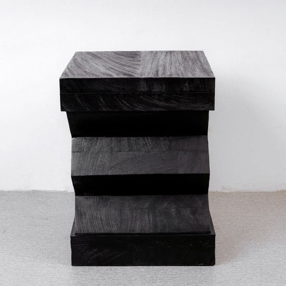 Accordion End Table - Black