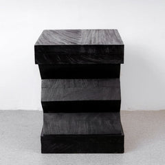 Accordion End Table - Black