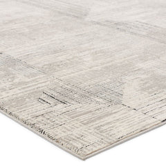 Aether Geometric Gray/ Cream Runner Rug (2'8"X8')