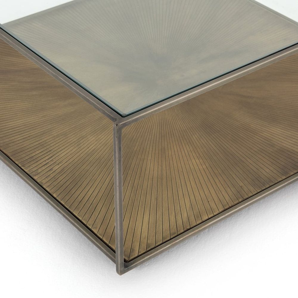 Abel Sunburst Square Coffee Table - Open Box