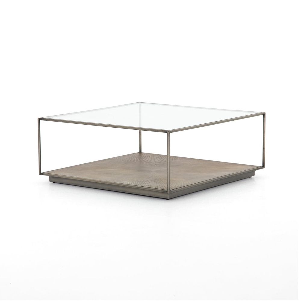 Abel Sunburst Square Coffee Table - Open Box