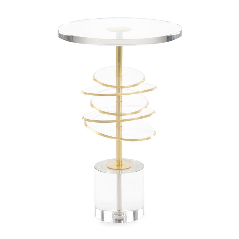 Acrylic Discs Martini Table - White