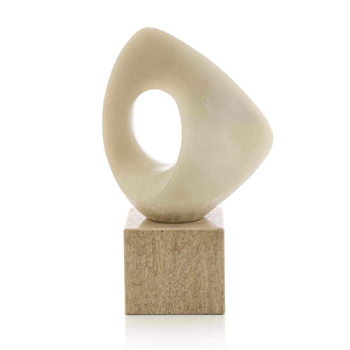 Abstract Loop Sculpture on Marble