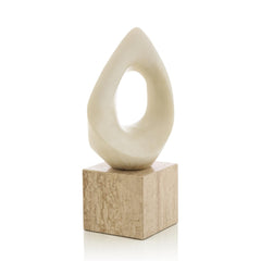 Abstract Loop Sculpture on Marble