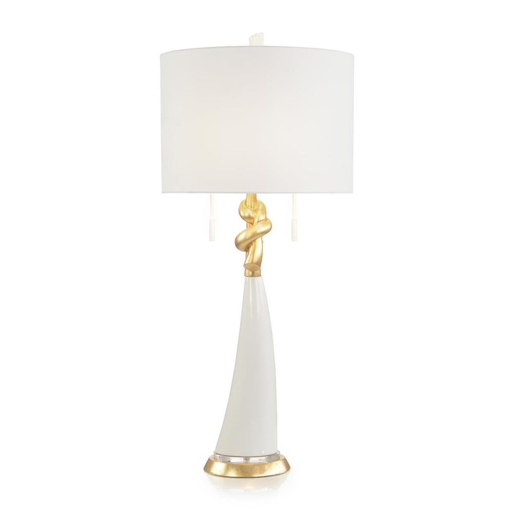 Adore Knot Table Lamp - Silver,White