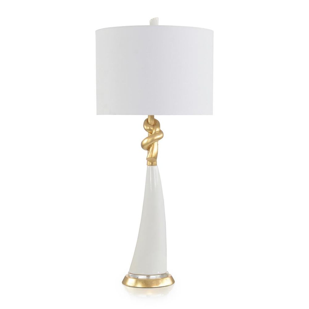 Adore Knot Table Lamp - Silver,White