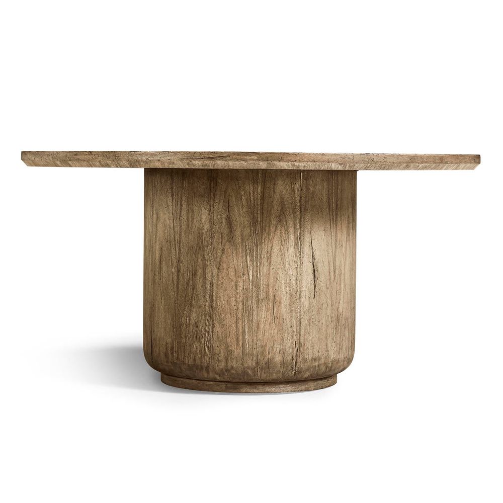 60" Stone Ridge Round Dining Table Light