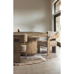 60" Stone Ridge Round Dining Table Light
