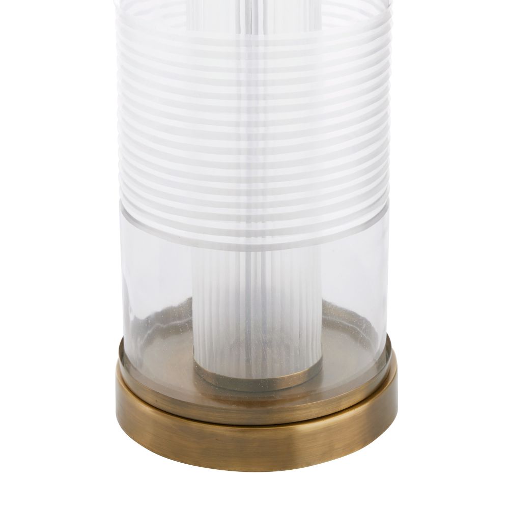 Adelaide Lamp - Clear and Brass