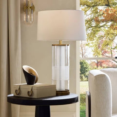 Adelaide Lamp - Clear and Brass