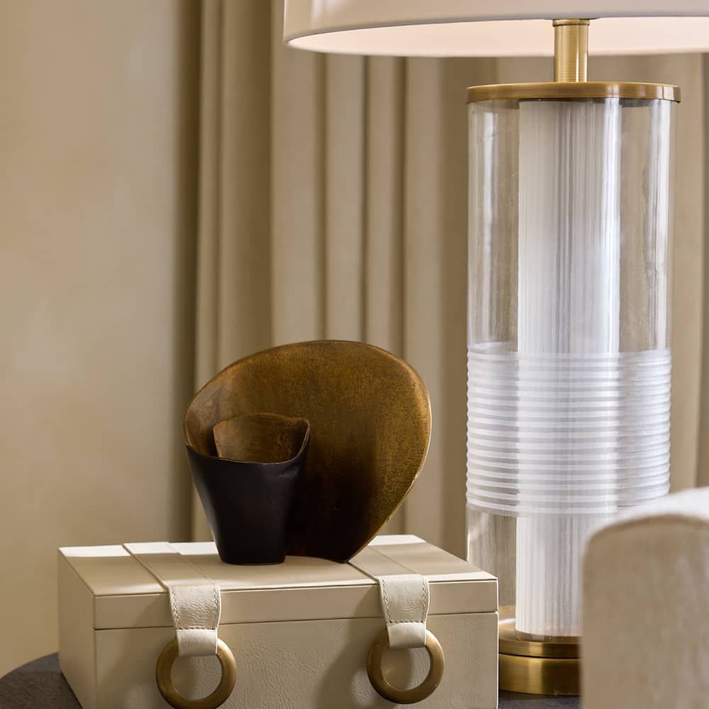 Adelaide Lamp - Clear and Brass
