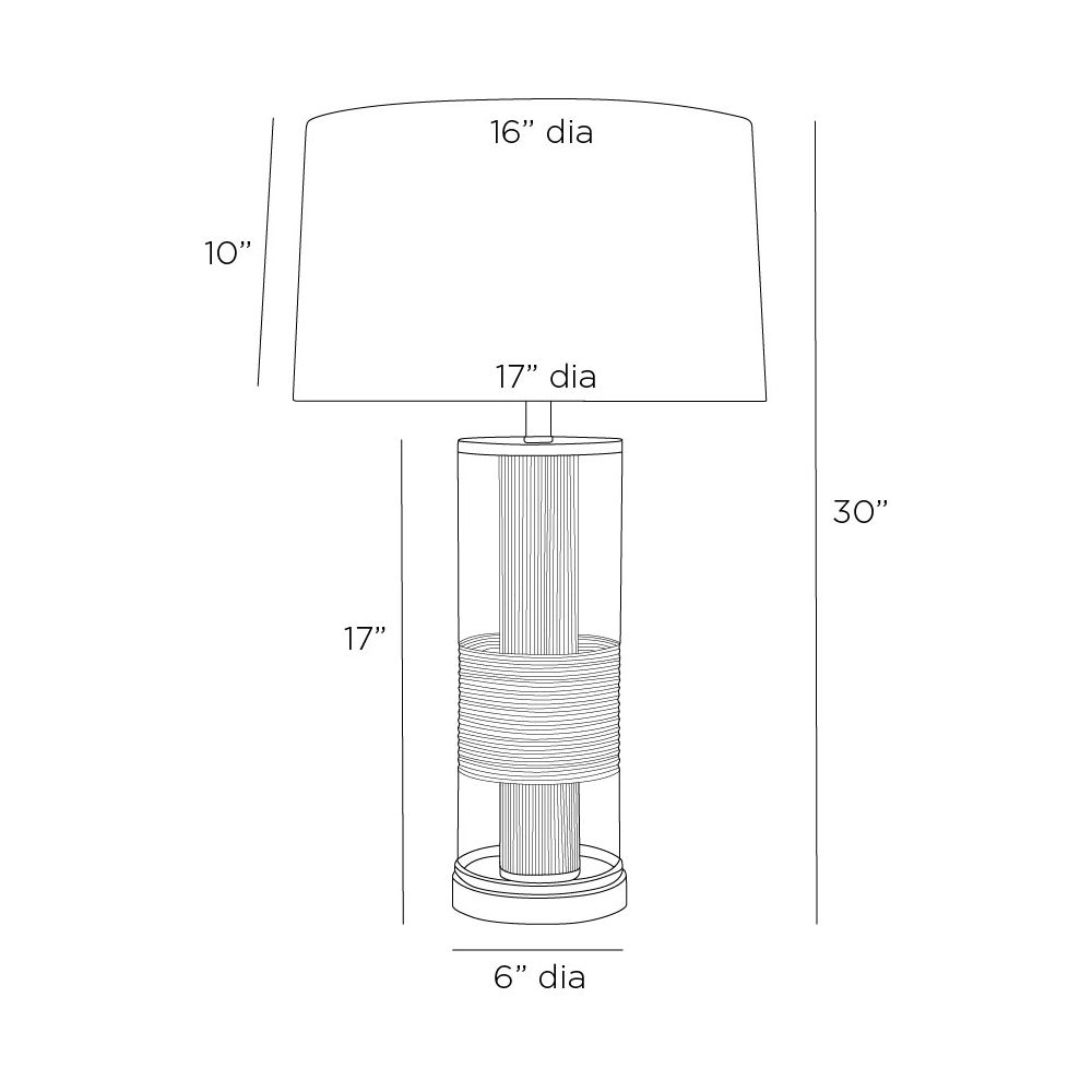 Adelaide Lamp - Clear and Brass