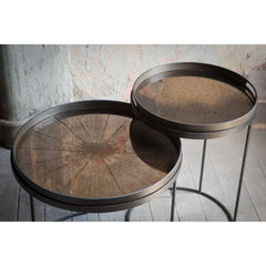 Aged Mirror Tray - Black