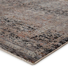 Aetheria Oriental Gray/ Black Runner Rug (3'X8')