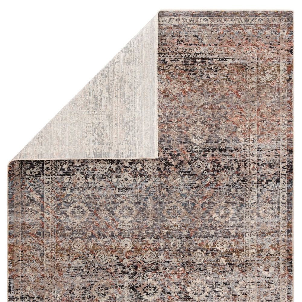 Aetheria Oriental Gray/ Black Runner Rug (3'X8')