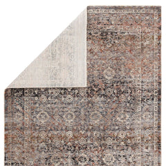Aetheria Oriental Gray/ Black Runner Rug (3'X8')