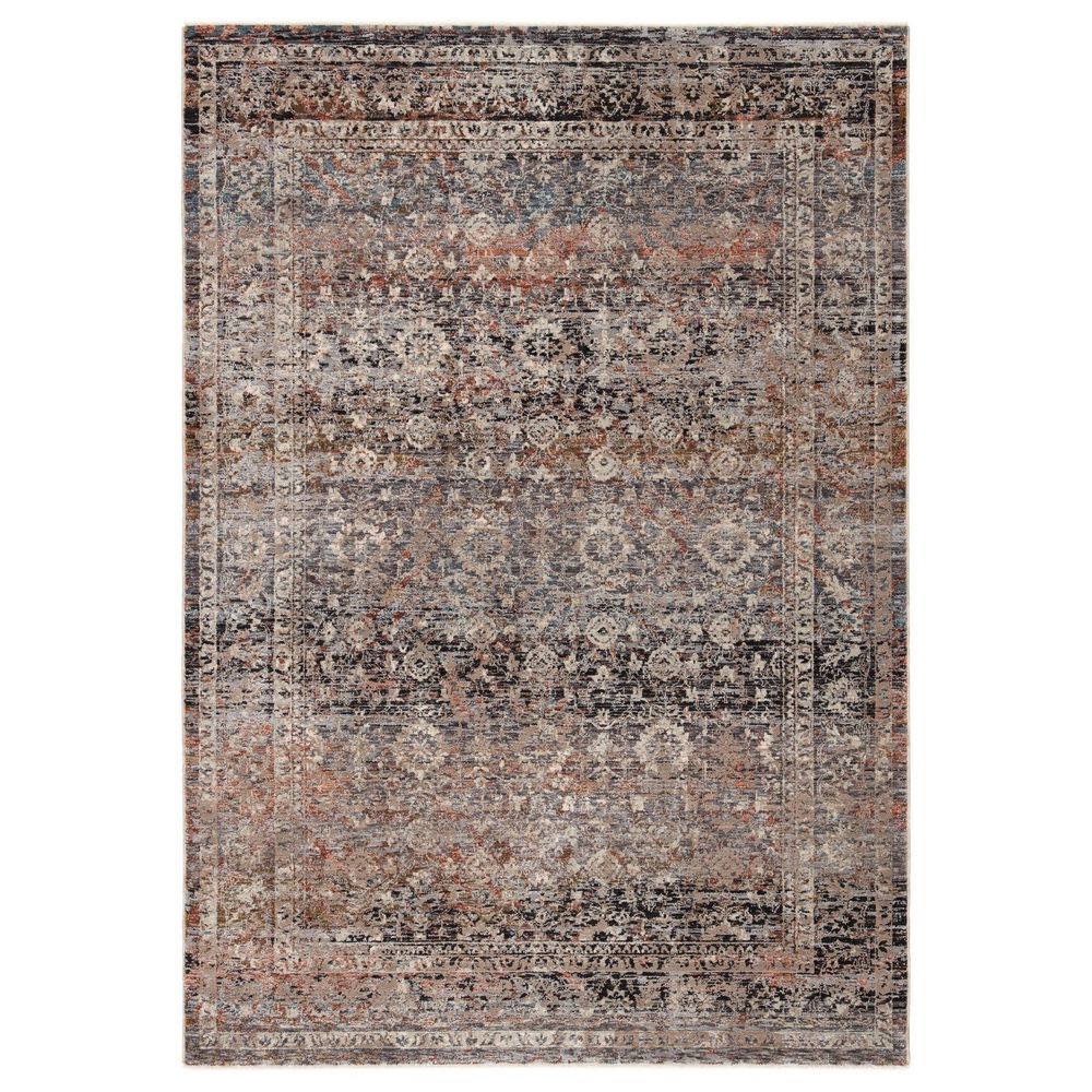 Aetheria Oriental Gray/ Black Runner Rug (3'X8')