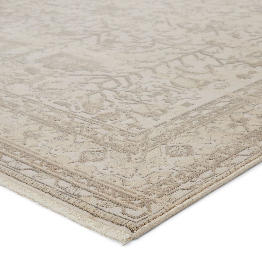 Aeneas Oriental Cream/ Light Gray Runner Rug (2'6"X12')