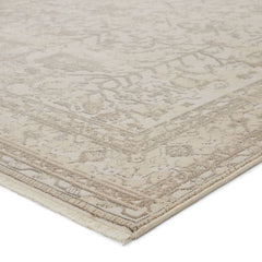Aeneas Oriental Cream/ Light Gray Runner Rug (2'6"X8')