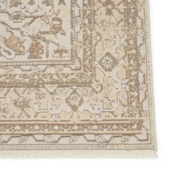 Aeneas Oriental Cream/ Light Gray Runner Rug (2'6"X12')