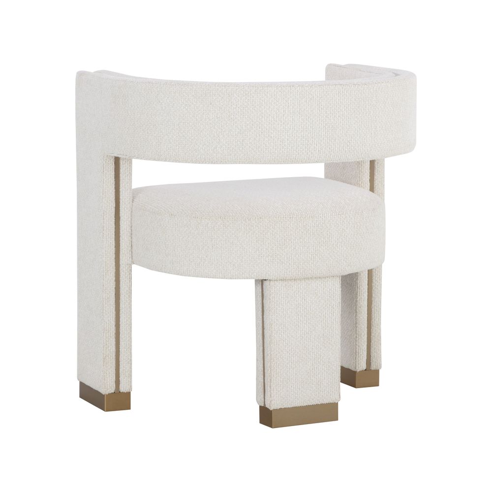 Adamina Dining Armchair - Rhea Light Barley - Clearance