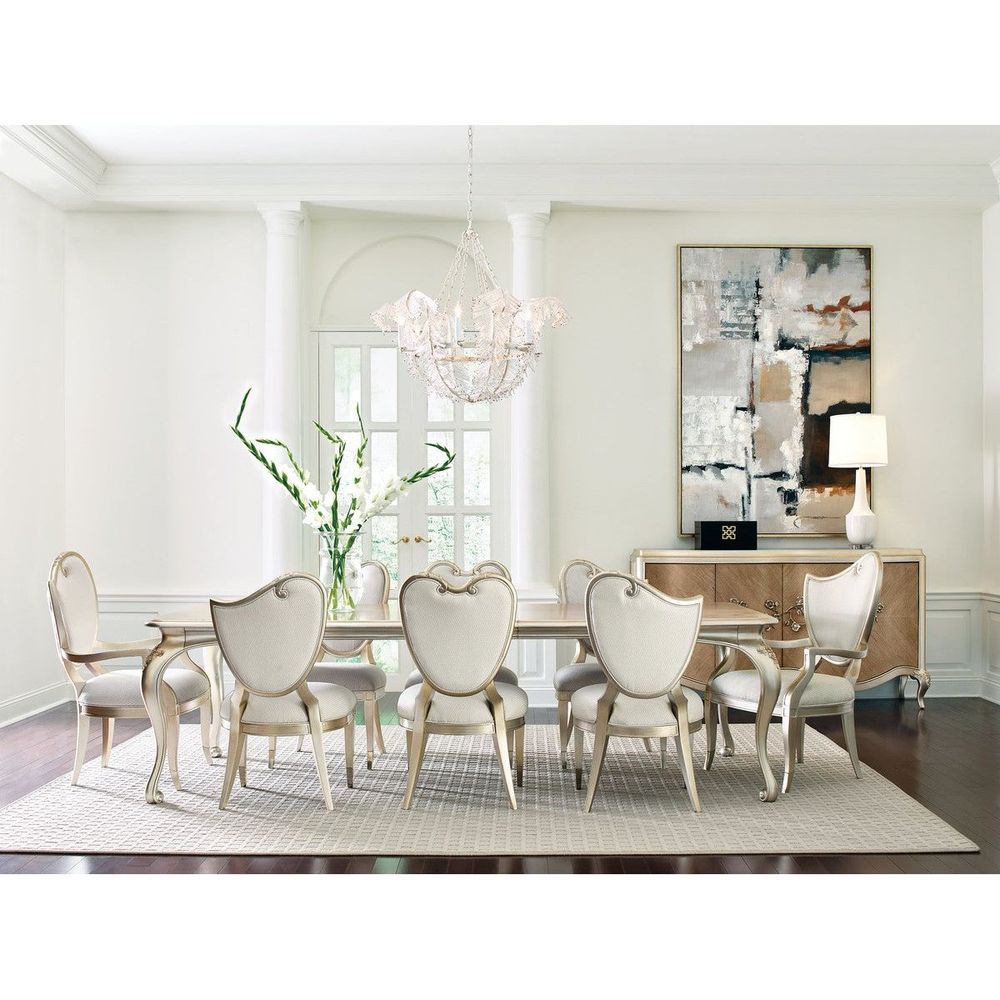Accent Left Side Chair - Gold, Off White