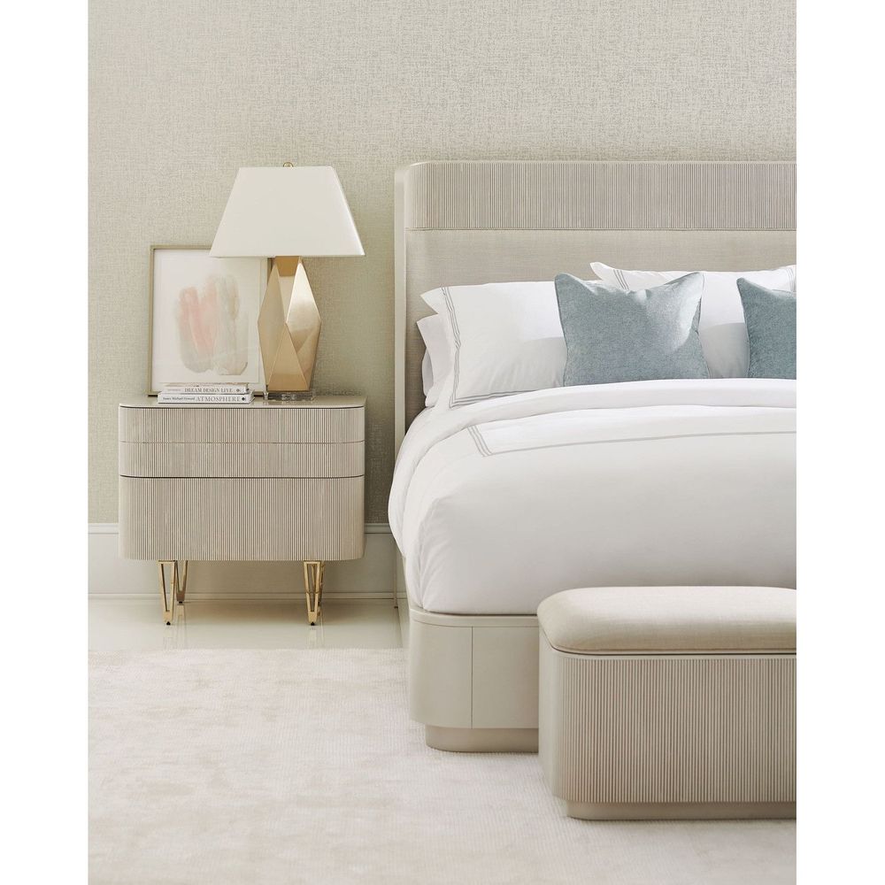 Adoration Storage Bench - White, Beige