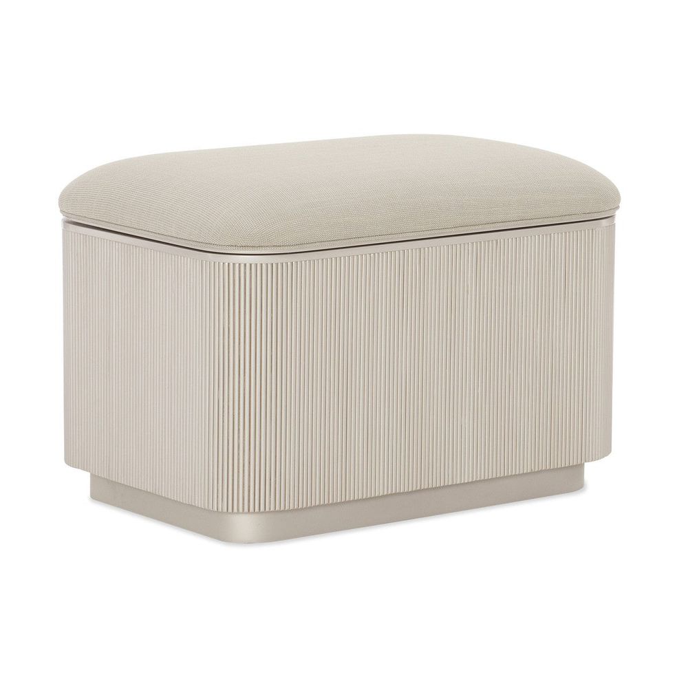 Adoration Storage Bench - White, Beige