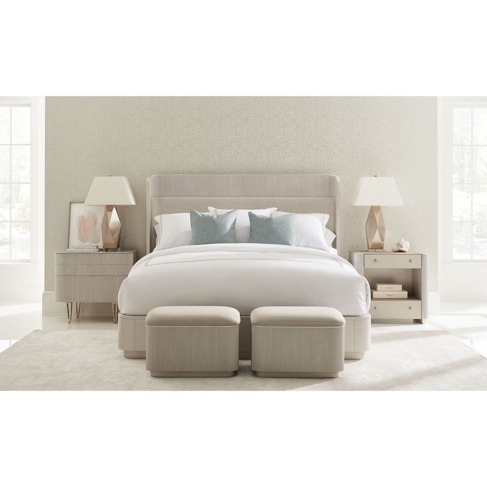 Adoration Storage Bench - White, Beige