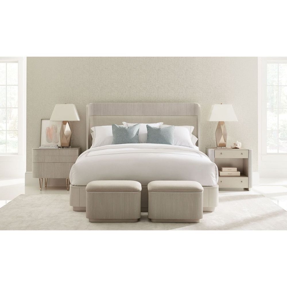 Adoration Storage Bench - White, Beige