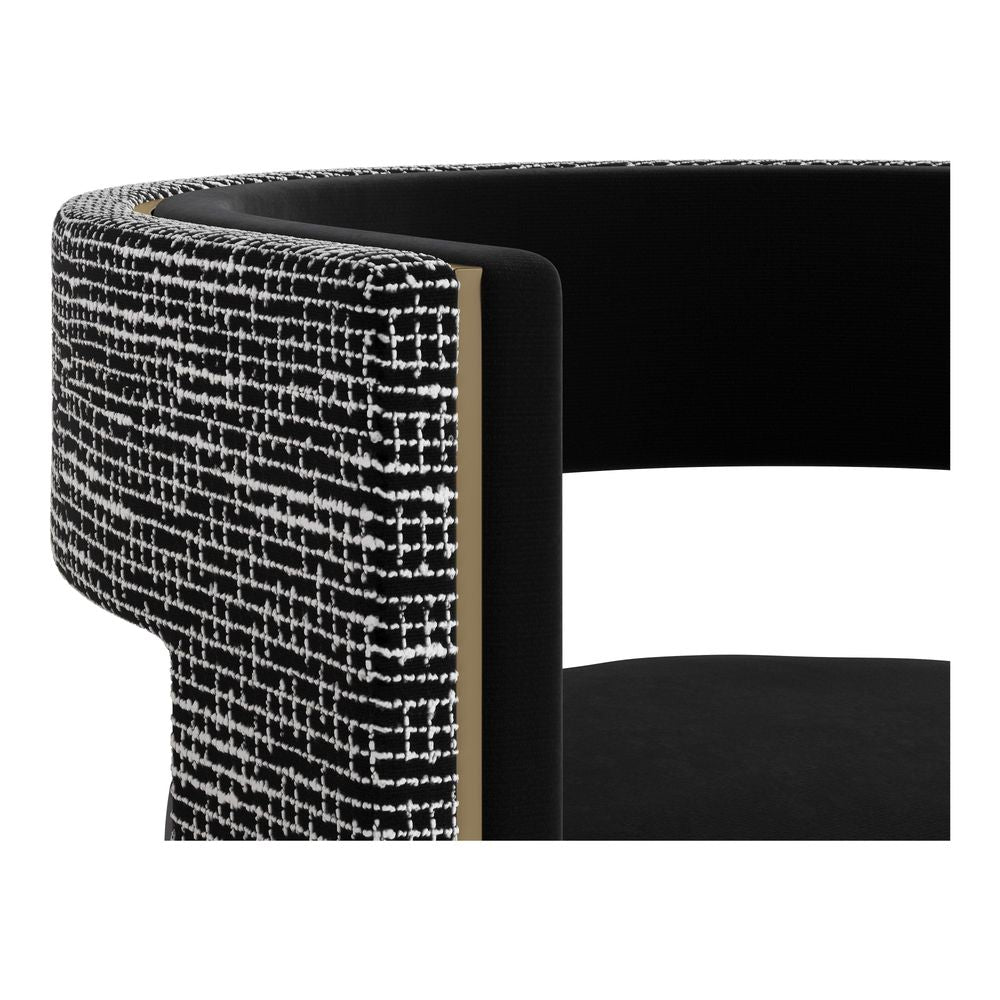 Adamina Dining Armchair - Abbington Black / Hobbes Night