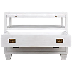 2-Drawer Side Table with Sliding Tray