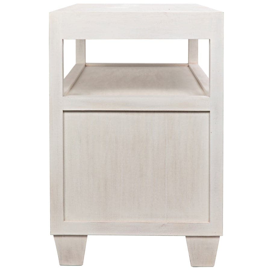 2-Drawer Side Table with Sliding Tray