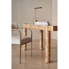 Accent Dining Chair - Bronze, White