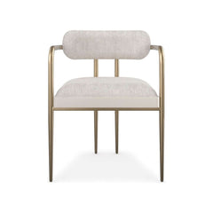 Accent Dining Chair - Bronze, White